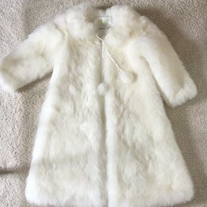 Pure by Avica Fancy  Faux Fur Winter Long Coat 4 5 6 Wedding Party Holiday